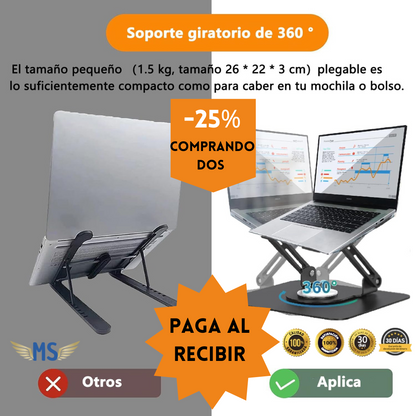 SilverGyro™ Soporte Metalico Giratorio Notebook"